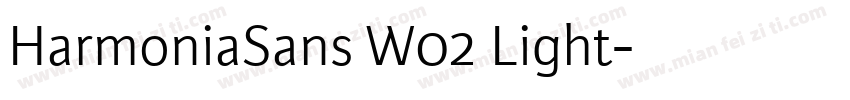 HarmoniaSans W02 Light字体转换